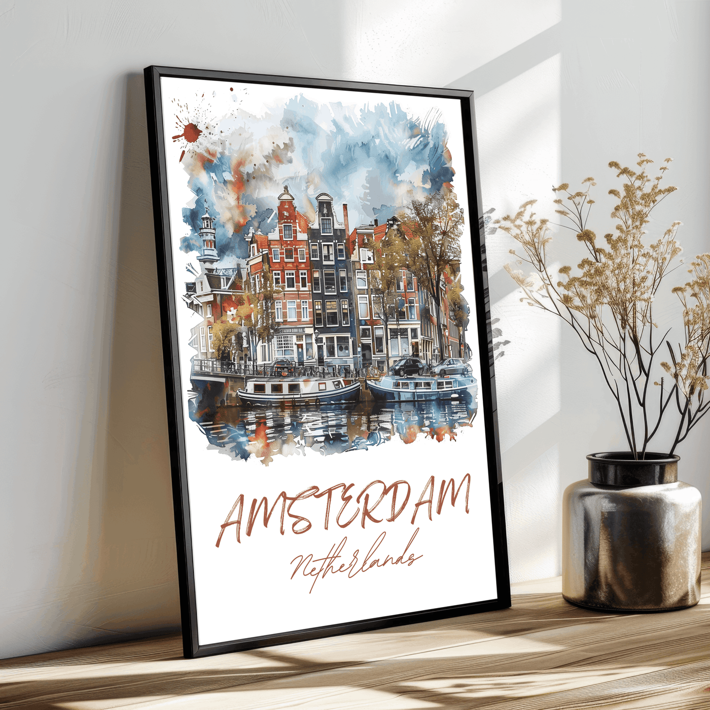 Amsterdam Location Inspired Travel Art Collection