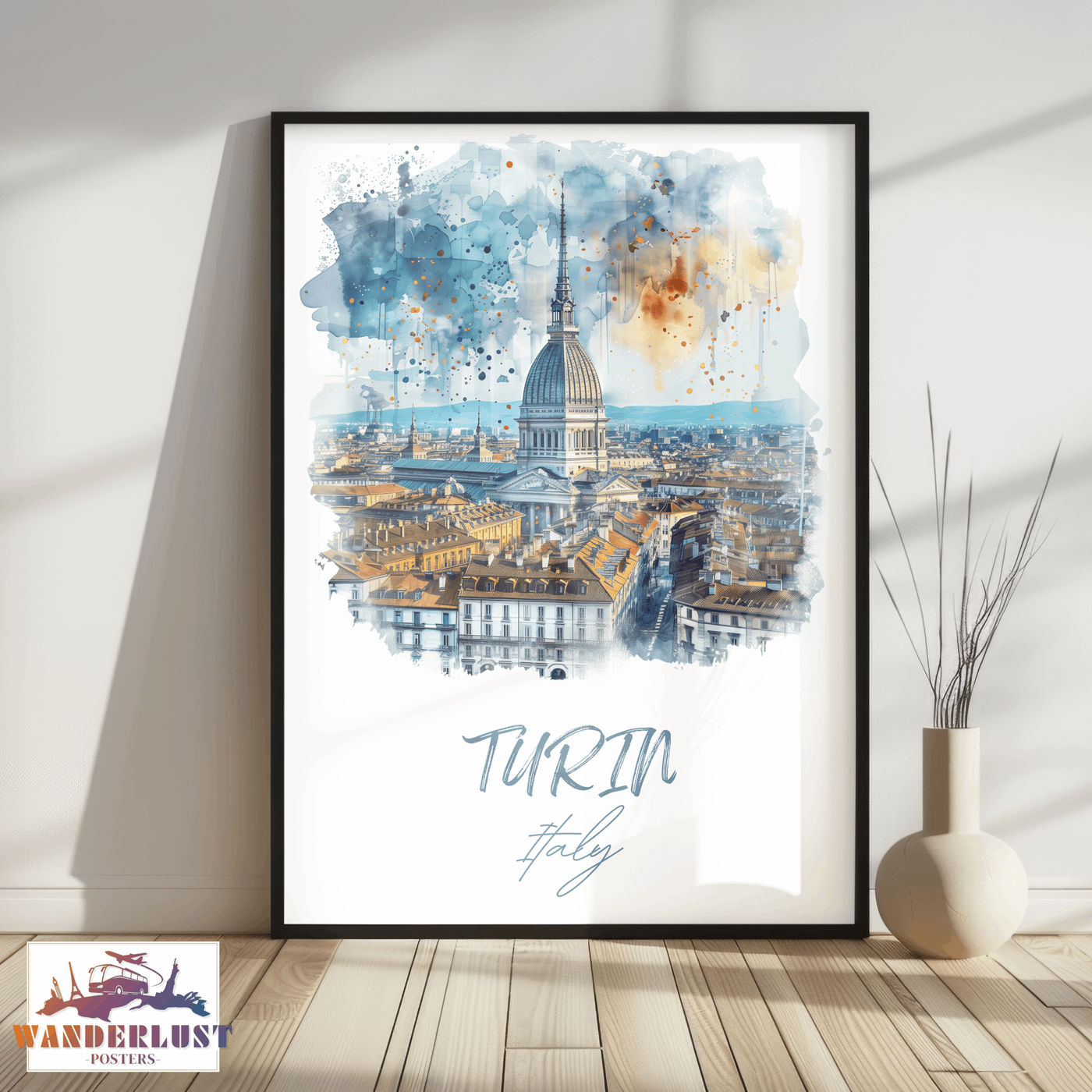 Turin Italy Skyline - An Italian Masterpiece - Travel Poster