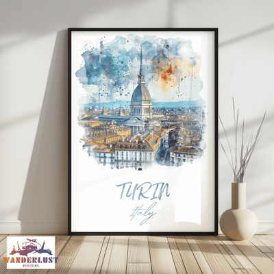 Turin Italy Skyline - An Italian Masterpiece - Travel Poster