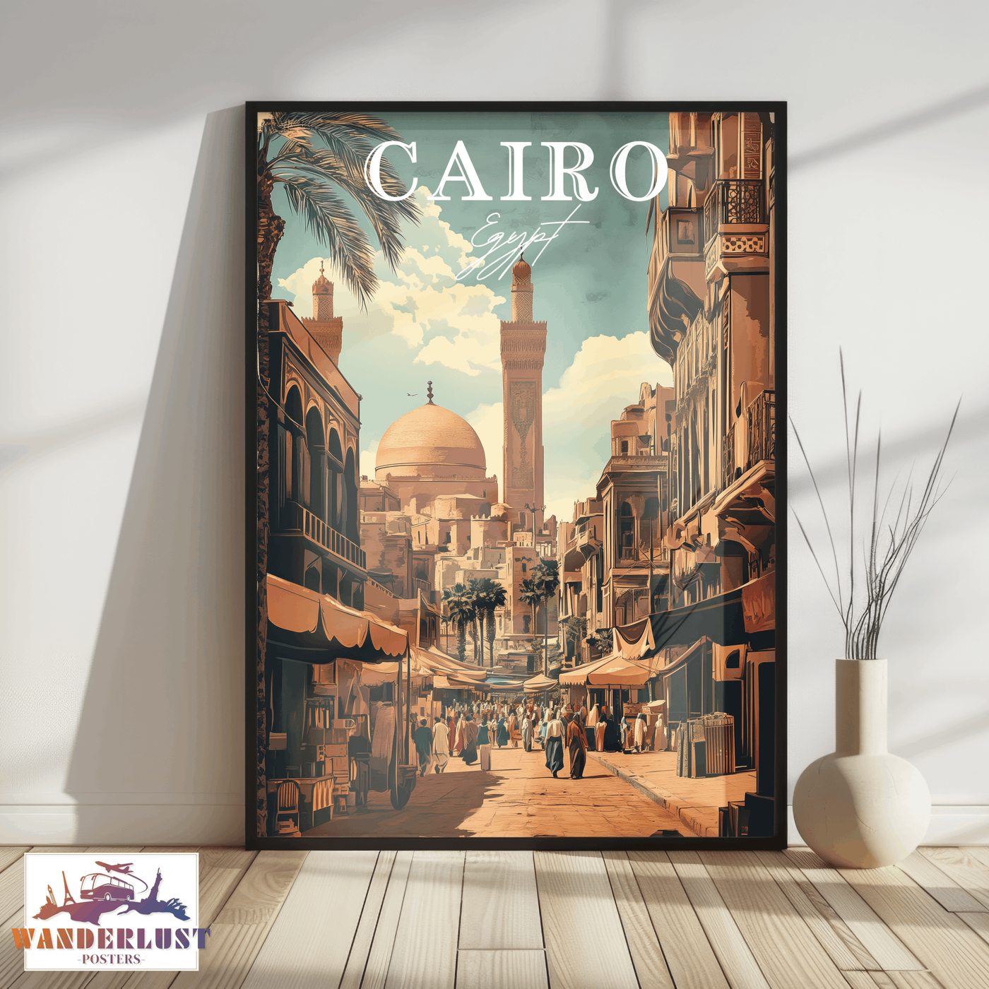 Cairo, Egypt - Streets of History - Travel Poster