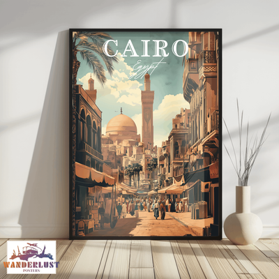 Cairo, Egypt - Streets of History - Travel Poster