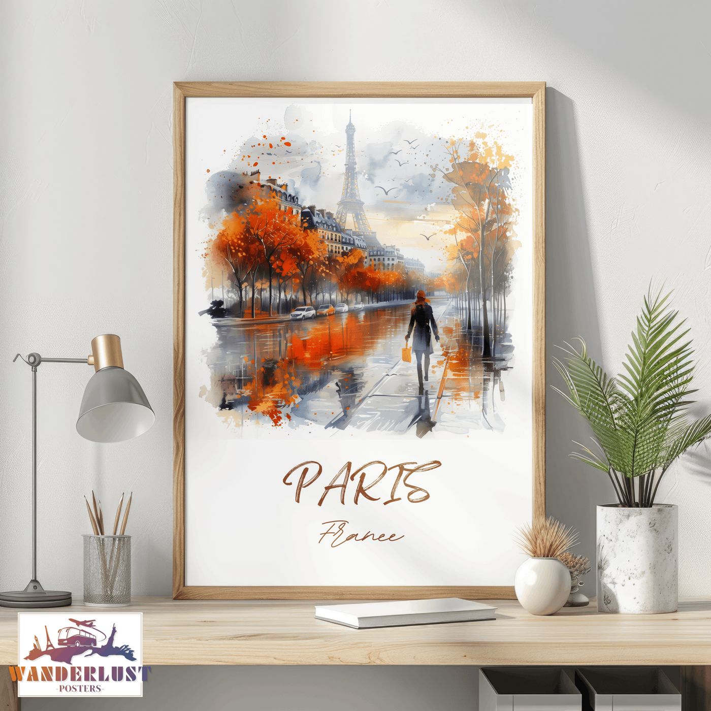 Paris in Autumn - Strolls by the Seine - Travel Poster