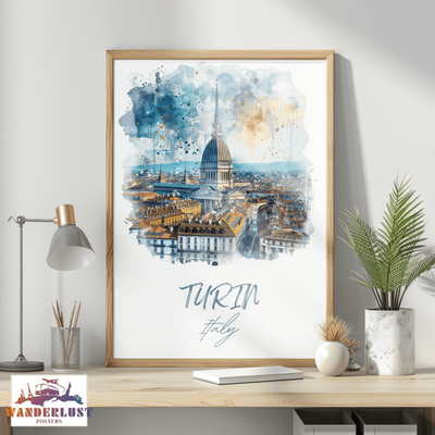 Turin Italy Skyline - An Italian Masterpiece - Travel Poster