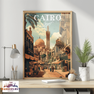 Cairo, Egypt - Streets of History - Travel Poster