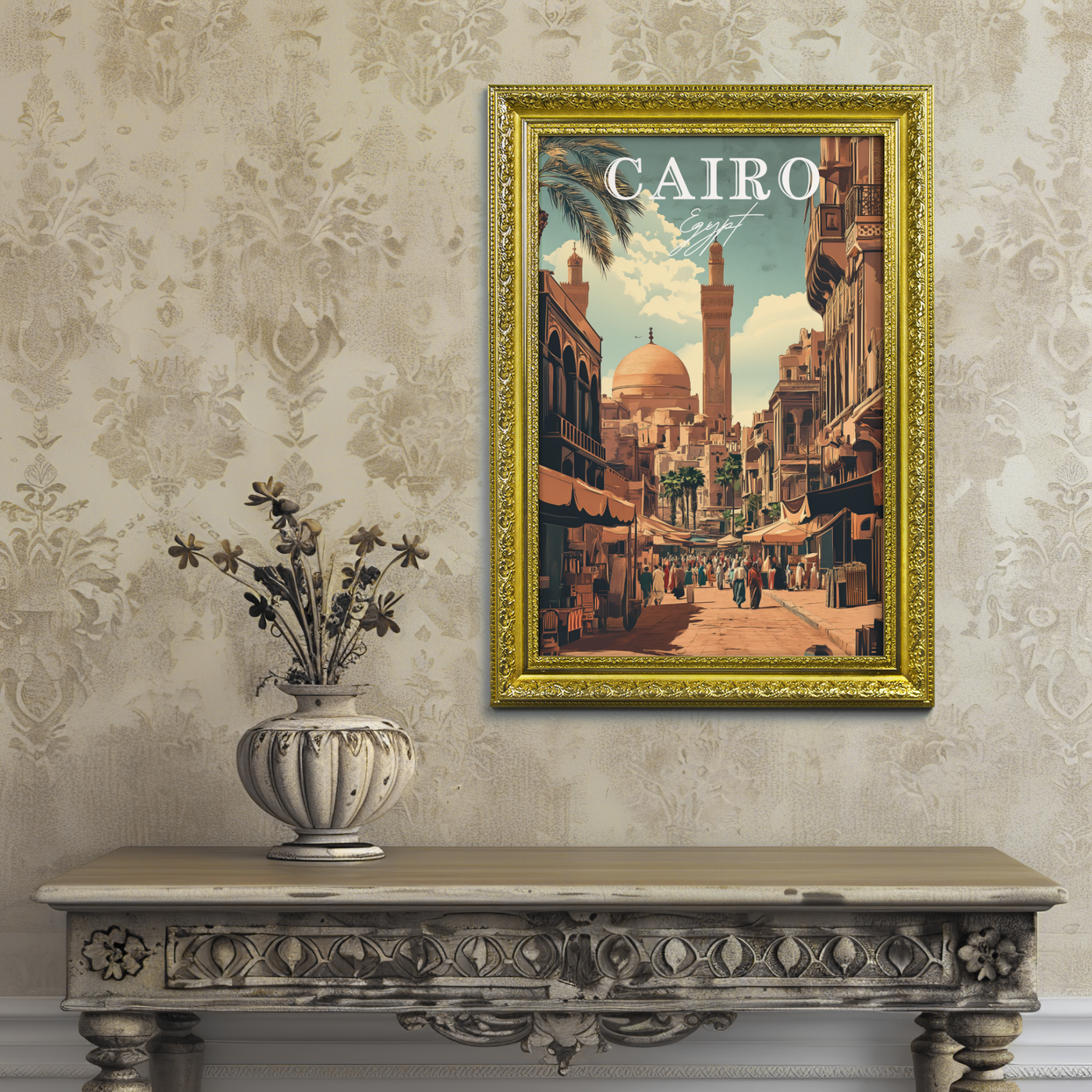 Cairo, Egypt - Streets of History - Travel Destinations Poster