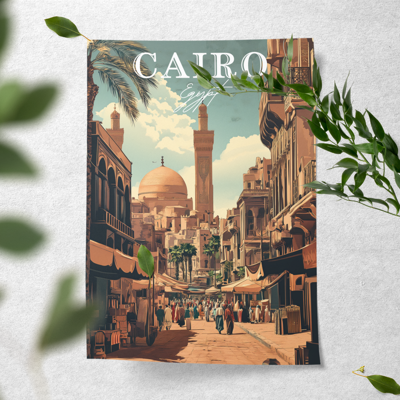 Cairo, Egypt - Streets of History - Travel Destinations Poster