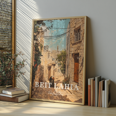 Beit Lahia, Palestine - Vintage Street Scene - Travel Destinations Poster