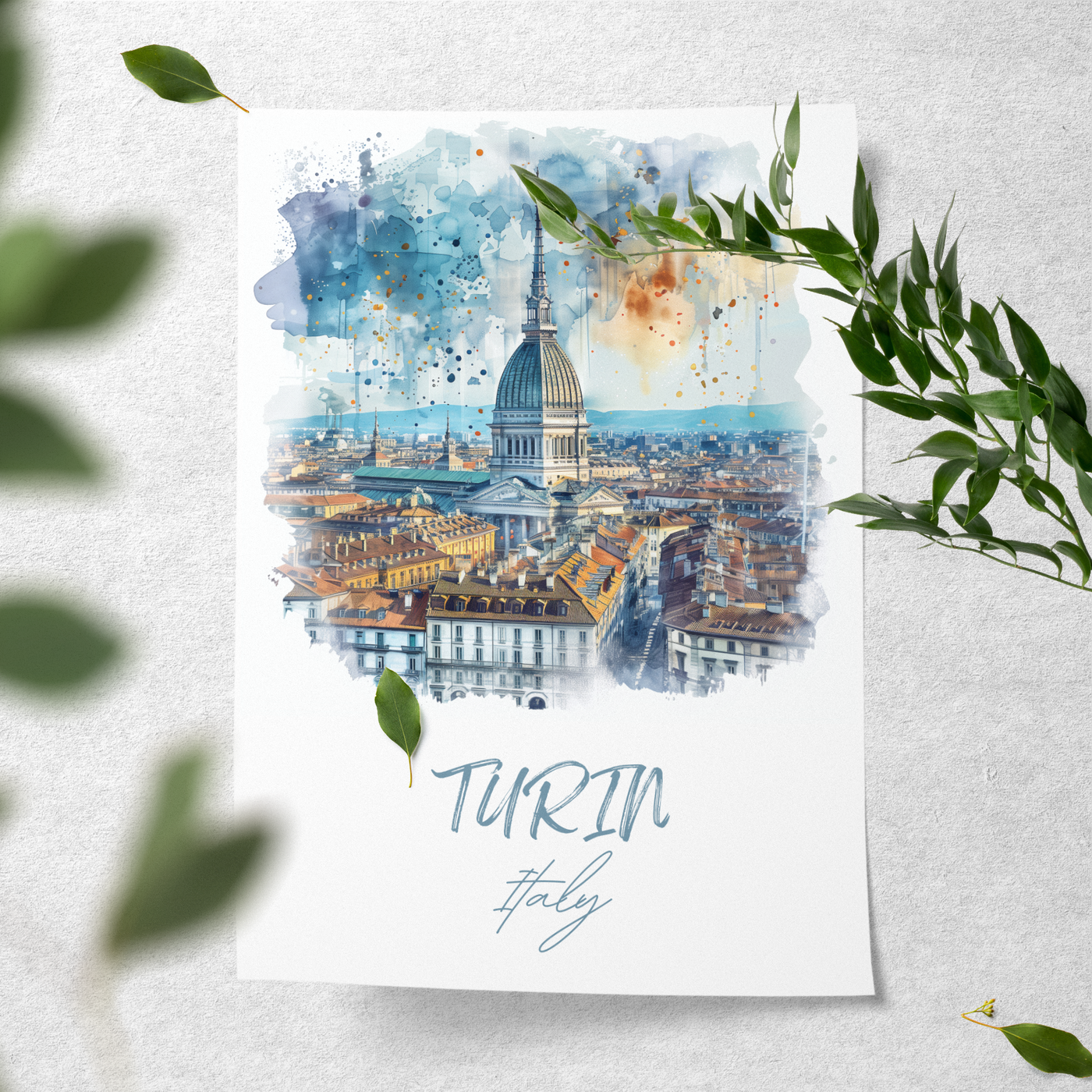 Turin Italy Skyline - An Italian Masterpiece - Travel Destinations Poster