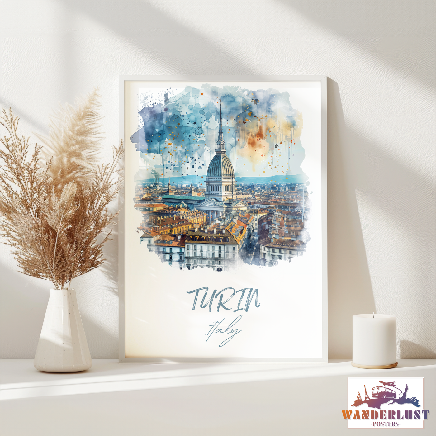 Turin Italy Skyline - An Italian Masterpiece - Travel Poster