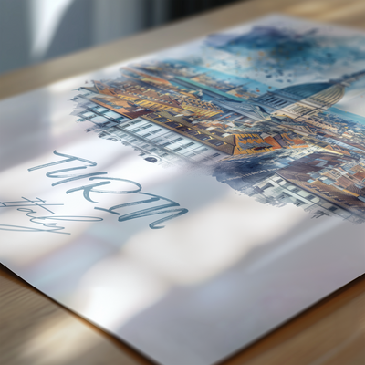 Turin Italy Skyline - An Italian Masterpiece - Travel Destinations Poster